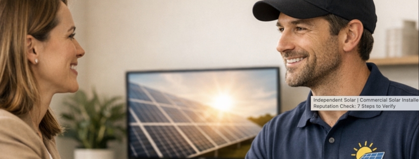 Independent Solar | Commercial Solar Installer Reputation Check: 7 Steps to Verify Commercial Solar Installer Reputation Check: 7 Steps to Verify